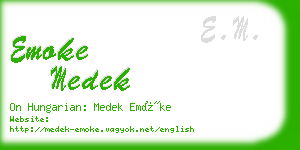 emoke medek business card